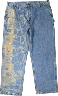 Custom Laser Engraved Carhartt Denim Jeans